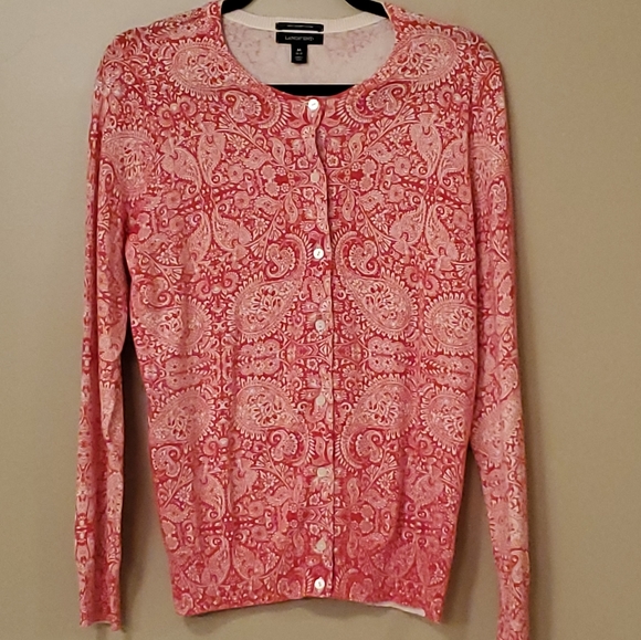 Lands' End Sweaters - Lands' End Paisley Button Down Cardigan